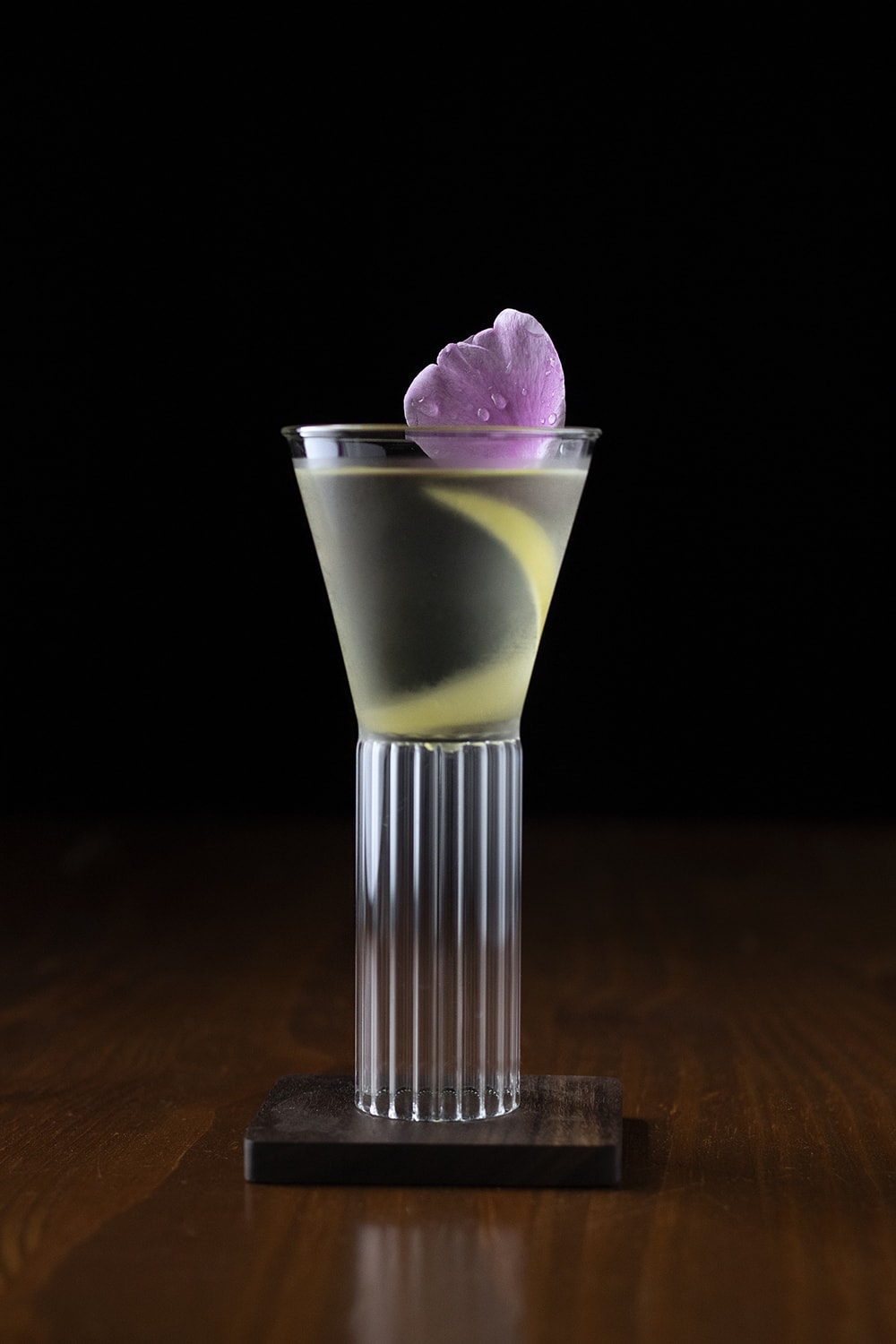 chamomile rose gin martini