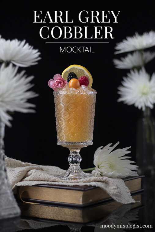 Earl Grey Cobbler Mocktail Moody Mixologist