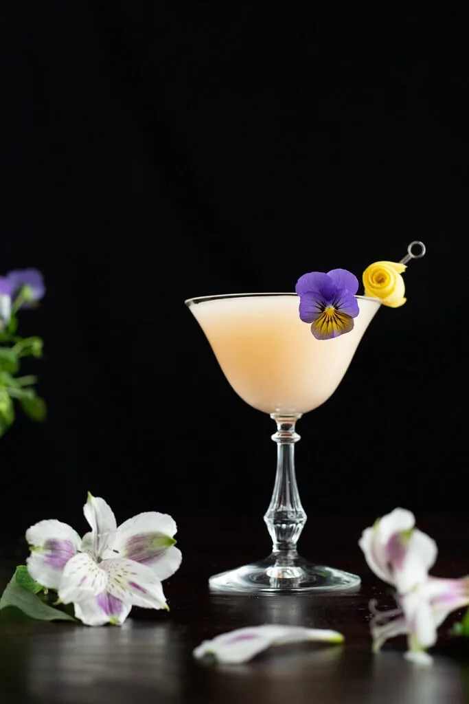 Army and Navy cocktail with flowers.