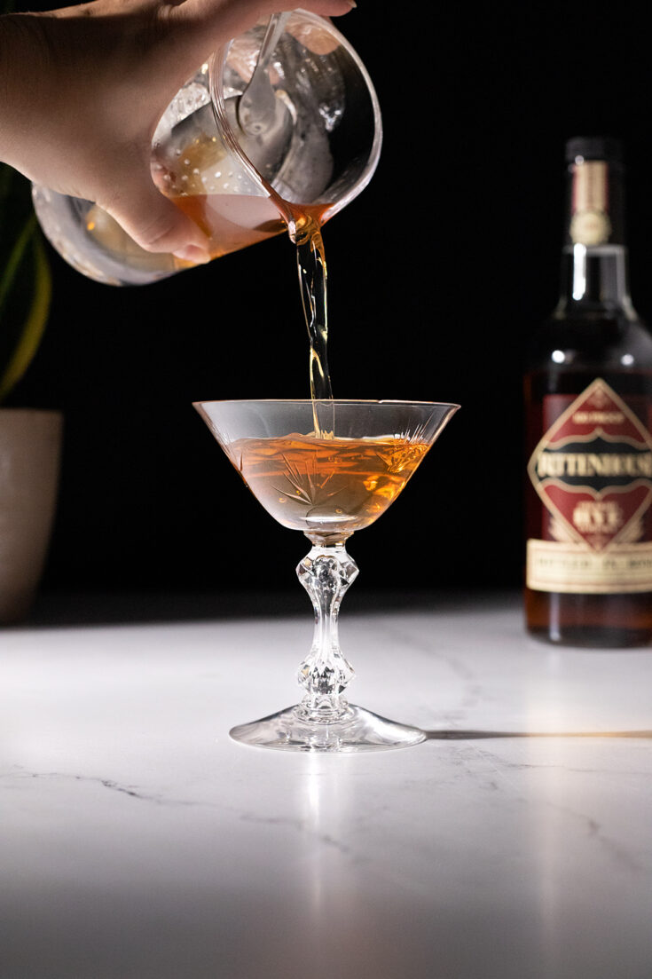 Classic Rye Manhattan Cocktail Moody Mixologist