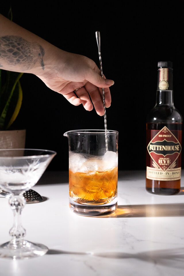 Classic Rye Manhattan Cocktail Moody Mixologist